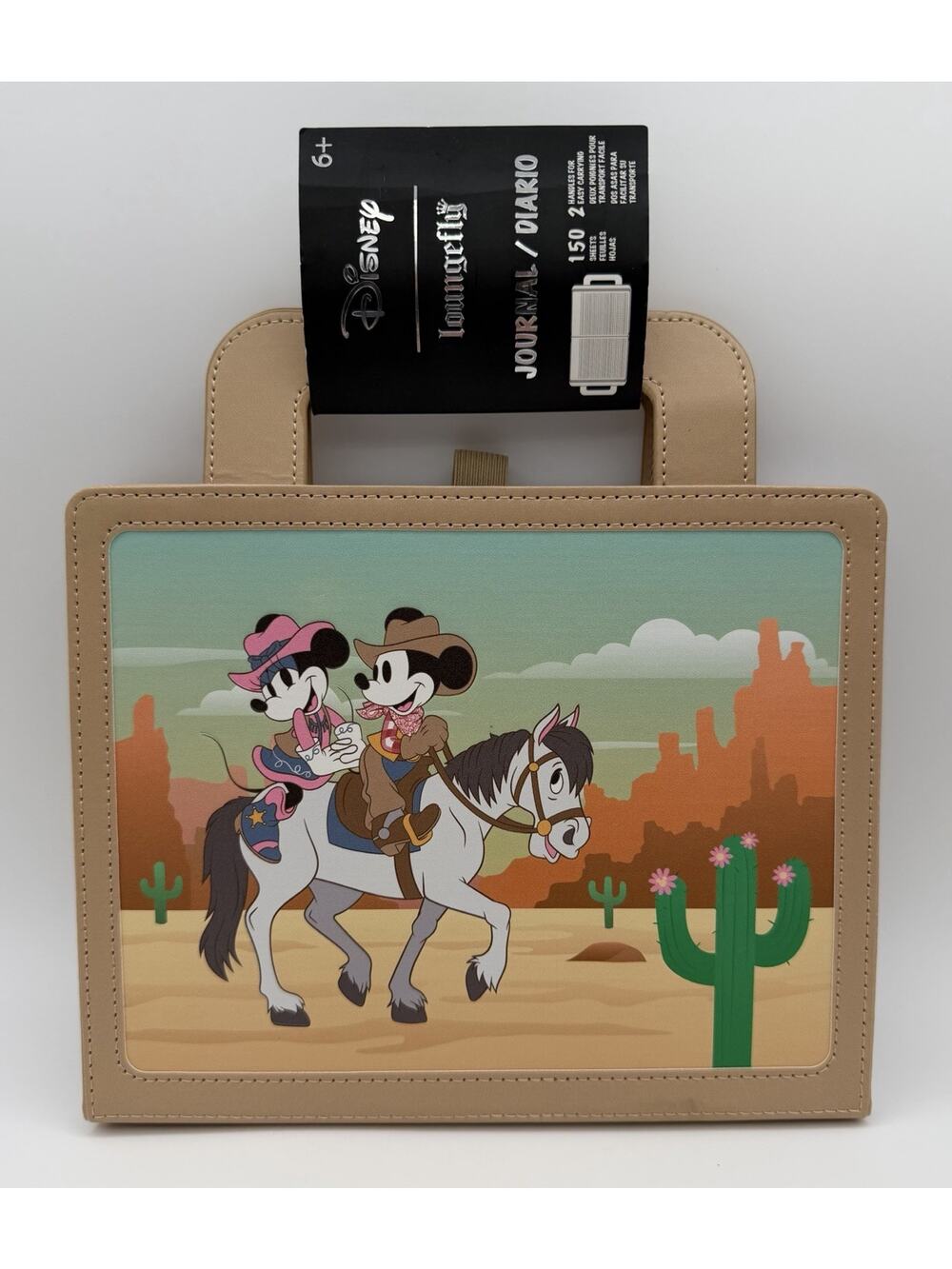 Loungefly Disney Journal Mickey Minnie Mouse Western Cowboy Notebook 150 Sheets